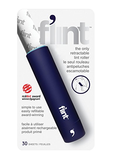 Flint Retractable Lint Roller, Navy