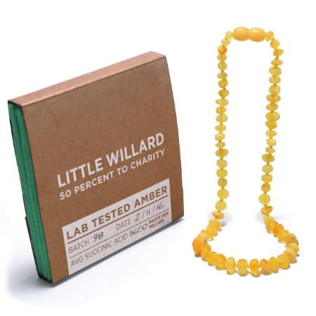 Lab Tested Amber Teething Necklace by Little Willard (Lemon Raw)