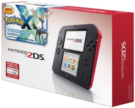 Nintendo 2DS Crimson Red With Pre-installed Pokémon X Game