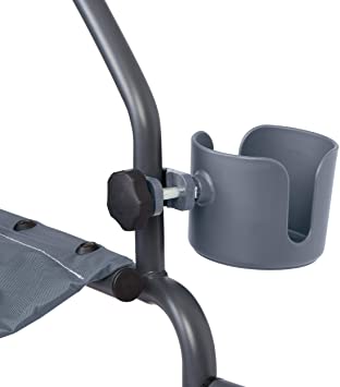 Medline Universal Cup Holder for Rollator Walkers, Transport Chairs, and Wheelchairs, Gray