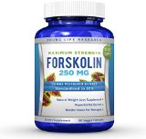 Forskolin 20 - 250 mg per Capsule 90 Non-GMO Veggie Capsules  45 day supply All Natural Maximum Strength Weight Loss Fat Burner and Appetite Suppressant Supplement