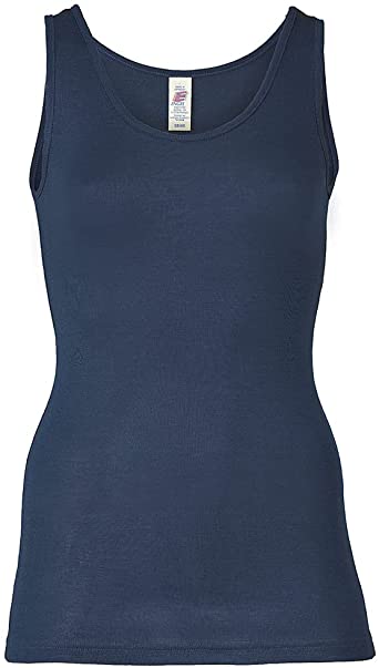 Women's Thermal Base Layer Top - Lightweight Moisture Wicking Merino Wool Silk Sleeveless Undershirt