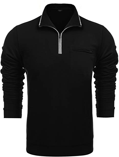 DAZZILYN Men's Long Sleeve Polo Shirt Classic Causal Business Slim Fit Cotton Polo T Shirts