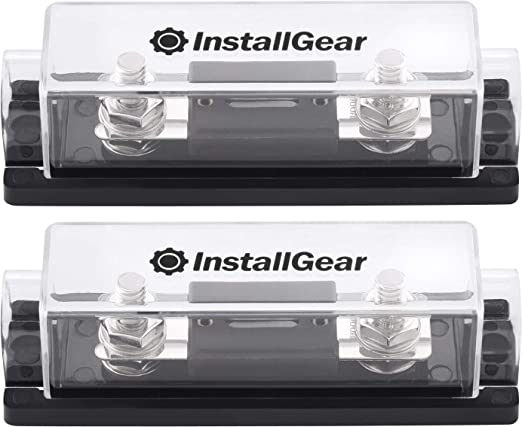 InstallGear 0/2/4 Gauge Ga ANL Fuse Holder   250 Amp ANL Fuses (2 Pack)