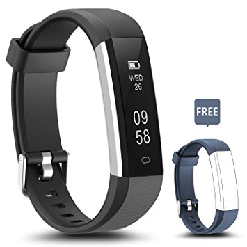 Fitness Tracker, LYOU U5 Activity Tracker: Smart Fitness Watch Bluetooth Wristband with Sleep Monitor and Replacement Strap for Android or iOS