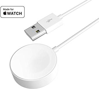 Watch Charger Cable Magnetic Compatible with Apple iWatch Series 4 3 2 1 (38mm 40mm 42mm 44mm) - Watch Charger Latest Version iWatch Charger 3.3 FT- White