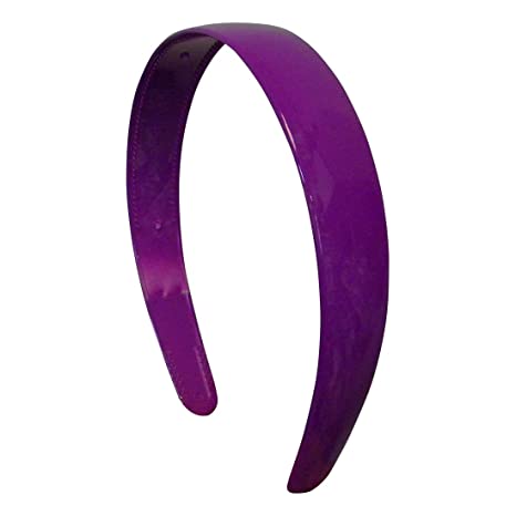 Purple 1 Inch Plastic Hard Headband with Teeth Head band Women Girls (Motique Accessories)