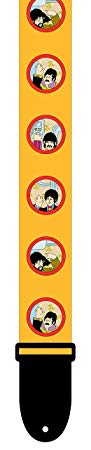 Perris 2" Polyester Licensed The Beatles Yellow Submarine Guitar Strap with Vegan Ends Fully Adjustable from 39" to 58" (LPCP-6108)