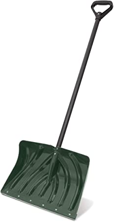 Suncast SC1350 18-Inch Snow Shovel/Pusher Combo with Wear Strip, Green