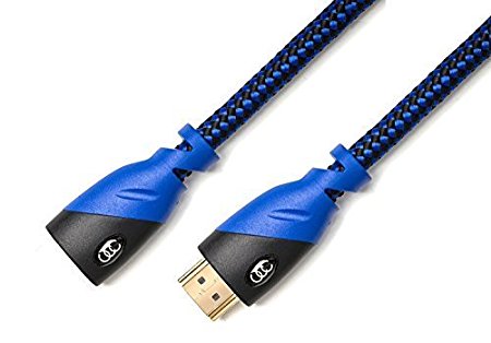 Ultra Clarity 2.0 HDMI Extender 15 FT Cord M/F - 4K HDMI Extension 2.0 ( 15 FEET Long ) Port Saver Male to Female Braided Wire - Support Ethernet 3D UHD & Audio Return Channel ( ARC ) Latest Version
