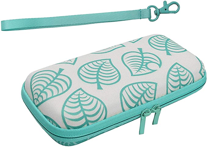 Switch Lite Carrying case-Newest Turquoise Sires Hardshell Pouch Bag for Switch Lite Console & Accessories with 8 Game Cartridges