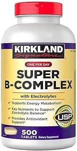 Signature Super B-Complex with Electrolytes, 1-Pack of 500 Tablets Packed by W&L Essentials