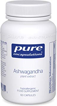 Pure Encapsulations - Ashwagandha High Potency Extract 500mg - Indian Ginseng/Winter Cherry Supplement to Support Cognitive & Joint Function - 60 Vegetarian Capsules