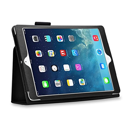 Elsse For New iPad 2017 Model - Premium Folio Case for All New iPad 9.7 Inch 2017 Edition (Black)