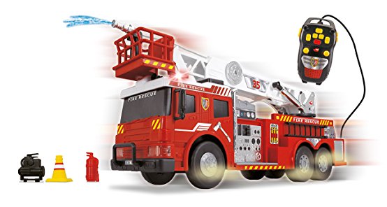 Dickie Toys 24" Remote Control Light and Sound Fire Rescue Vehicle (With Working Pump)