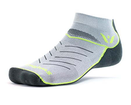 Swiftwick - Vibe ONE, Ankle Compression Socks for Trail Running and Cross Training