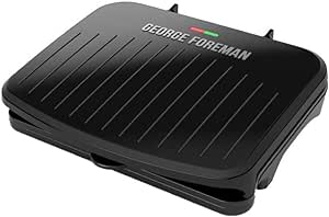 George Foreman 5-Serving Classic Plate Electric Indoor Grill and Panini Press - Black