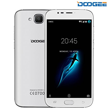 Mobile Phones Unlocked, DOOGEE X9 Pro Dual SIM Free Smartphones - Android 6.0 4G Mobile Phone with 5.5 Inch HD IPS Display - 2GB RAM 16GB ROM - 5.0MP 8.0MP Camera - 3000mAh Fingerprint Smartphone - White