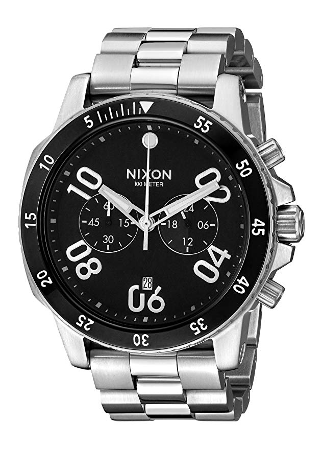 Nixon Men's A549000-00 Ranger Chrono Analog Display Quartz Silver Watch