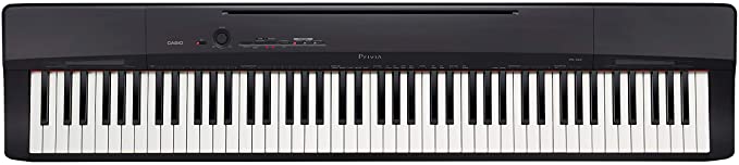 Casio Privia PX-160BK 88-Key Full Size Digital Piano with Power Supply, Black