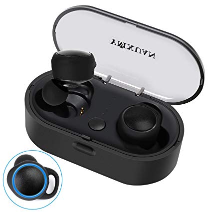 True Wireless Bluetooth Earbuds, YMxuan Latest Bluetooth 5.0 True Wireless Earphones, Built-in Microphone 12Hours Quality Stereo Sound with Charging Case, Stereo Deep Bass Sound,IPX5 Waterproof