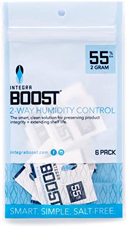 Integra Boost 55-Percent RH 2-Way Humidity Control, 2 Gram - 6 Pack !! New & Improved !!… (2 Gram)
