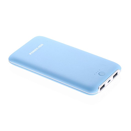 Poweradd Pliot X8 10000mAh Portable Charger External Battery Pack with ID Identify Technology for iPhone, iPad, Samsung Galaxy Note and More - Blue