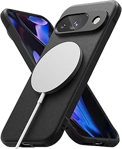 Ringke Onyx [Compatible with MagSafe] Designed for Google Pixel 9 Case, Prevents Oily Smudges Feels Good in The Hand Non-Slip Enhanced Grip Precise Cutouts for Camera - Magnetic Black