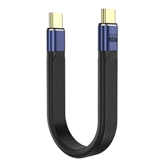 MoKo Short USB C Cable 5 inch [40Gbps, 240W, 8K@60HZ], USB4 Cable Compatible with Thunderbolt 4/3 Interface, 240W USB-C to USB-C Cable for All USB-C Devices, USB-C Short Cable Support OTG, 8K Display