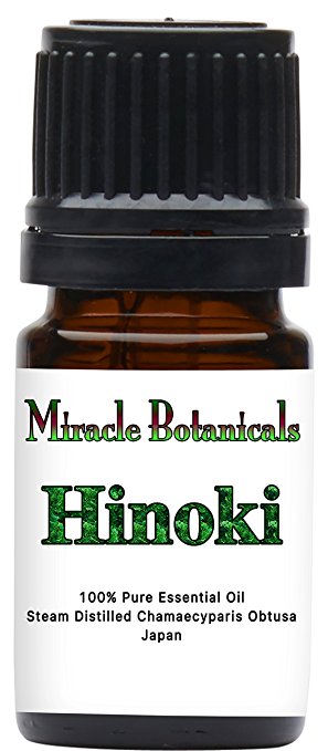 Miracle Botanicals Hinoki Essential Oil - 100% Pure Chamaecyparis Obtusa - Therapeutic Grade - 5ml