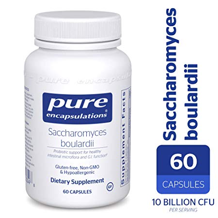 Pure Encapsulations - Saccharomyces Boulardii - Natural Probiotic to Balance Intestinal Flora - 60 Capsules