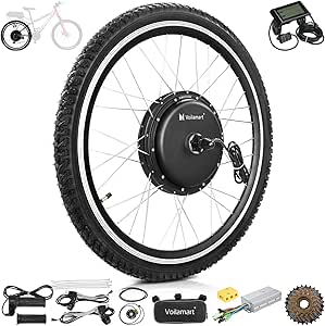 Voilamart 27.5" 48V Electric Bicycle Conversion Kit 135 Rear Hub Motor Wheel Kit E-Bike Conversion Kit with Intelligent Controller PAS System