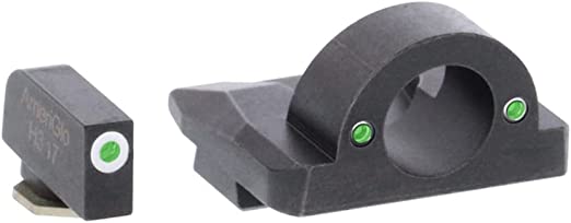AmeriGlo Ghost Ring Style Night Sights,Green Tritium/White Outline Front GL-5125