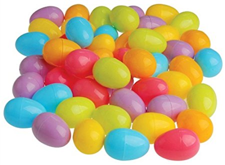 Plastic Easter Eggs (50 per order), Assorted Colors