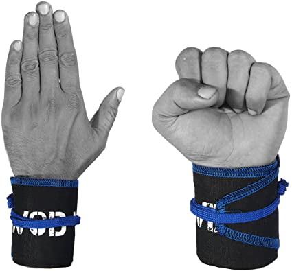 WOD Wear Wrist Wraps for Powerlifting, Strength Training, Bodybuilding, Cross Training, Olympic Weightlifting, Yoga Support - One Size Fits All - 100%