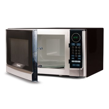 Westinghouse WCM14110SS 1100 Watt Counter Top Microwave Oven, 1.4 Cubic Feet, Stainless Steel Front, Black Cabinet