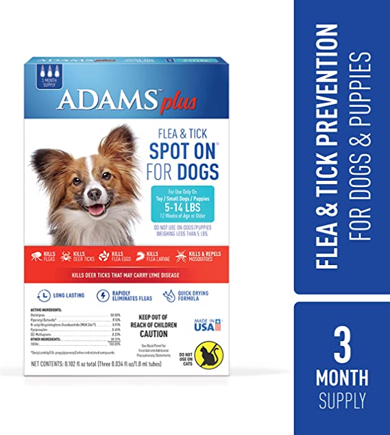 Adams Plus Flea and Tick Spot On for Dogs,