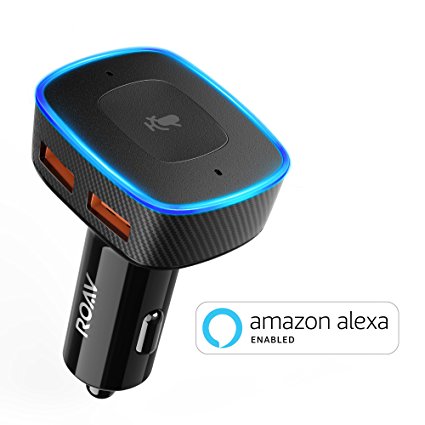 Roav VIVA, Alexa Enabled 2-Port USB Car Charger for In-Vehicle Navigation, Hands-Free Calling and Music Streaming (Spotify Available Soon). For Cars with Bluetooth/CarPlay/Android Auto/Aux In