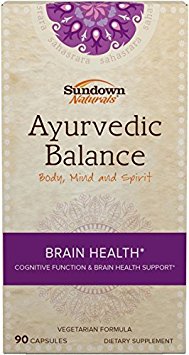 Sundown Naturals Ayurvedic Balance Brain Health, 90 Capsules