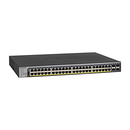 NETGEAR 52-Port PoE Gigabit Ethernet Smart Switch (GS752TP) - Managed, Optional Insight Cloud Management, 48 x PoE  @ 380W, 4 x 1G SFP, Desktop or Rackmount and Limited Lifetime Protection