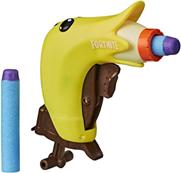 NERF MicroShots Fortnite Micro Peely -- Mini Dart-Firing Blaster and 2 Official Elite Darts -- for Youth, Teens, Adults