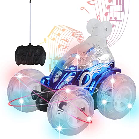 RC Cars for Kids ideallife Remote Control Car 360 Rotating 4WD Off Road Rotating Tumbling with Flashing LED Lights & Music Switch, Christmas & Birthday Gift for Kids, Boys & Girls