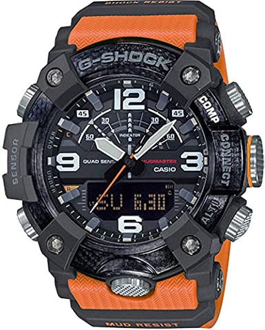 Casio GGB100-1A9 Mudmaster Men's Watch Orange 55.4mm Carbon/Resin