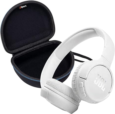 JBL Tune 510BT On Ear Wireless Bluetooth Headphone Bundle with gSport Case (White)