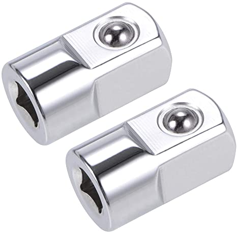 uxcell 2 Pcs 1/4 Inch Drive (F) x 1/2 Inch (M) Socket Adapter, Female to Male