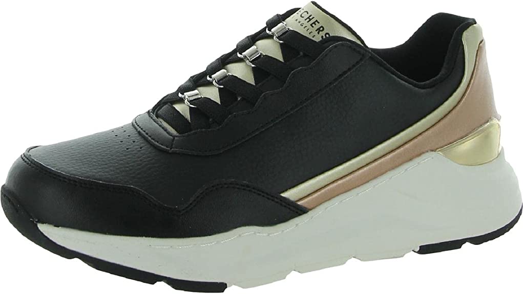 Skechers Womens Rovina- Metallic Mixer Athletic and Training Shoes Black