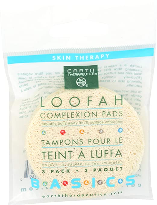 Earth Therapeutics, Complexion Pads Loofah, 3 Count