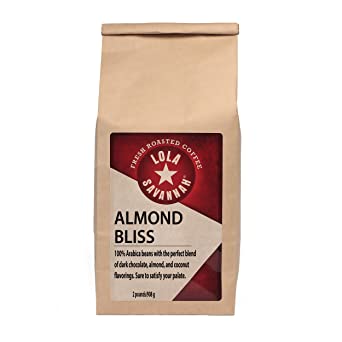 Lola Savannah Almond Bliss Whole Bean Coffee - Crunchy Almond, Toasted Coconut & Rich Chocolate Indulges Your Palate | Caffeinated | 2lb Bag, Blush
