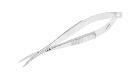 SE SP46C Curved Iris Scissors with Spring, 4.75"