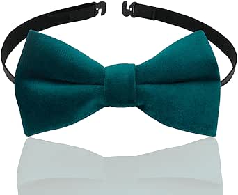 Mantieqingway Pre-tied Bow Ties for Boys, Adjustable Classic Solid Color Velvet Girl/Kids Bowties for School Uniform Party